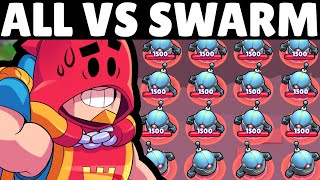 54 Brawlers vs THE SWARM  Who is FASTEST [upl. by Yrolg]