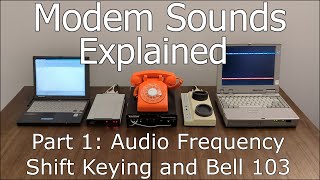 Modem Sounds Explained Part 1 Audio Frequency Shift Keying and Bell 103 [upl. by Nnadroj]