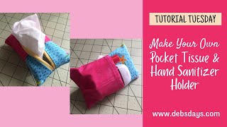 Pocket Tissue and Hand Sanitizer Holder Sewing Project  Easy DIY Sewing and Crafting Tutorial [upl. by Notak]