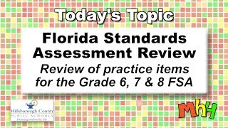 Math Homework Hotline 41218 Florida Standards Assessment Review [upl. by Lambard797]