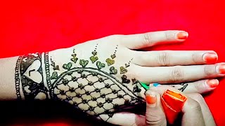 New simple backhand mehndi design  easy mehndi tricks  simple mehndi design mehndi simplemehndi [upl. by Hance]