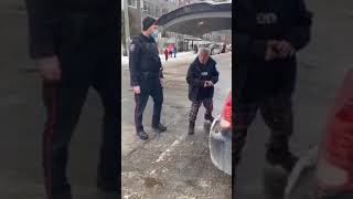 Ottawa Freedom Convoy elderly man arrested for honking his horn in support [upl. by Catt]