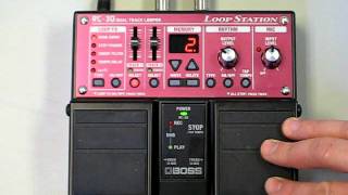 BOSS RC30 Switch Between Tracks 1 amp 2 [upl. by Adnarim]