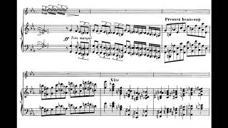 George Enescu  Légende for Trumpet and Piano 1906 ScoreVideo [upl. by Nashom]