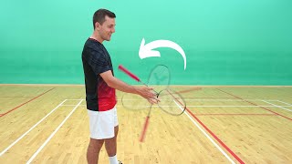 How To Spin A Badminton Racket  5 EASY steps [upl. by Lyell]