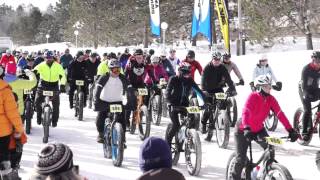 2014 Fat Bike Birkie 20k start Cable Wisconsin [upl. by Juanne]