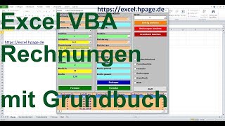 Excel VBA Rechnungsprogramm mit Grundbuch Kundendatenbank und Produktpalette [upl. by Vyner]