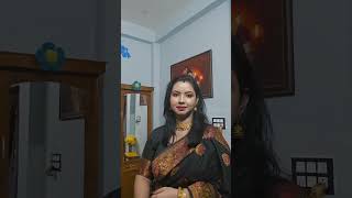 ।।সপ্তমীর রাতের সাজ।।কালো শাড়ি❤️pujoshorts ytshorts shortsviral saree blacksareelook [upl. by Ailes]