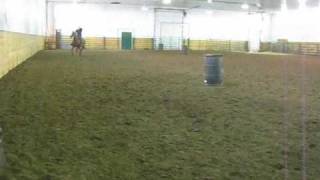 At Dee Butterfield Clinic April 34509  Barrel horse training on Indy Gas Increase [upl. by Atalante]