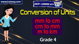 Metric Units of Length  Length Unit Conversion  Convert mm cm m and km  Math [upl. by Cayser]