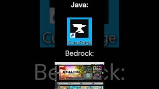 Bedrock vs Java 1 minecraft [upl. by Garvy]