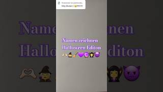 Namen zeichnen 💜🔮Halloween editon 🫶🏻werde mehr namen zeichnen videos kommen💜awhxmalak1 wer noch😈 [upl. by Mesics]