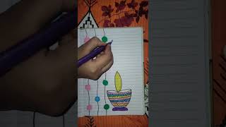 Unique Greeting card of Diwali 🎇🪔Create Avenue arts shorts [upl. by Nyvar]