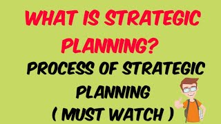 What is Strategic Planning  Strategic Planning Process  in UrduHindi [upl. by Weasner]