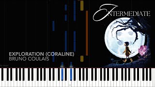 Exploration from Coraline by Bruno Coulais  Piano Tutorial  INTERMEDIATE arr [upl. by Acacia]