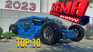 2023 SEMA SHOW  TOP 10 Craziest CARS [upl. by Arraek905]