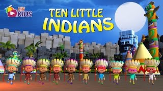 Ten Little Indians with Lyrics  LIV Kids Nursery Rhymes and Songs  HD [upl. by Ysiad]