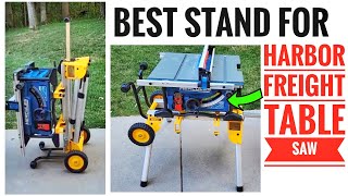 Dewalt Table Saw Rolling Stand DW7440RS Review Harbor Freight Saw Fits Perfect [upl. by Noicnecsa650]