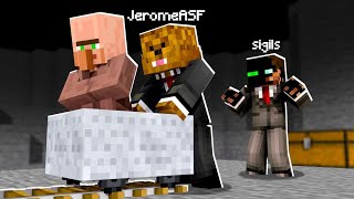 Stealing VILLAGERS From My Friends in Camp Minecraft  JeromeASF [upl. by Notselrahc]