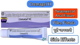 Cremagel H Cream Uses in Hindi  Side Effects  Dose SucralfateMetronidazoleLignocaine Piles [upl. by Hulbert634]