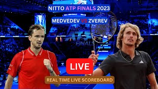 Daniil Medvedev Vs Alexander Zverev LIVE Score UPDATE Today 2023 Nitto ATP Finals Tennis Match [upl. by Sammer]