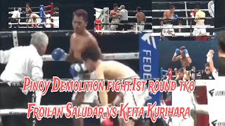 Froilan Saludar vs Keita KuriharaFirst round knockout highlights [upl. by Oicinoid]