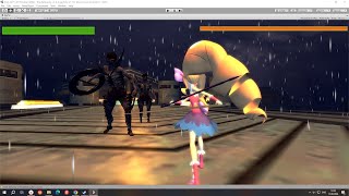 Unity 3d Nui Harime vs Ringblade Duo Bosses [upl. by Kabob]