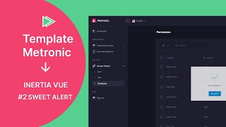 Integrasi Template Metronic dengan Inertia Vue 2  SweetAlert [upl. by Silvers384]