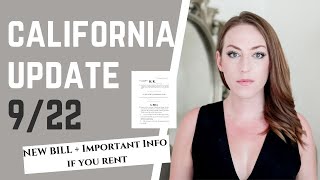 California Update Sep 30 Important Reminder Eviction Moratorium Ending New Eviction Bill Proposed [upl. by Korry]