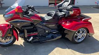 2015 Honda Goldwing 1800 Trike for sale with Hannigan Gen II independent suspension trike kit [upl. by Enoch]