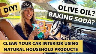 CAR INTERIOR DETAILING using NATURAL HOUSEHOLD PRODUCTS [upl. by Krissie41]