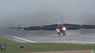 B52s take off in a crosswind [upl. by Hutt]