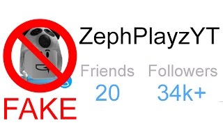 EVERY ROBLOX PLAYER THINKS IM THE FAKE ZEPHPLAYZ [upl. by Kynthia]