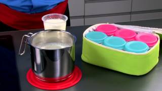 Yoghurt maker BAMBINI 6 containers with thermal insulating bag [upl. by Joyann353]