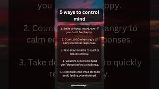 5 ways to control your mind 🤔shorts psychology viralshorts [upl. by Ahseal]