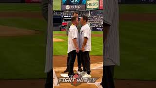 ANGRY CANELO STARES DOWN GENNADY GOLOVKIN AT YANKEES STADIUM IN FINAL FACE OFF OF PRESS TOUR [upl. by Lura]