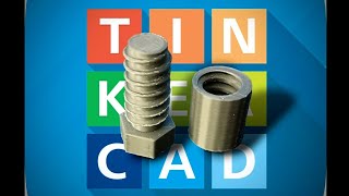 Tinkercad Beginner Tutorial  Part 41  Working Threads Design and Print 3D Printing Model [upl. by Arakat825]