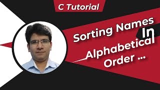 C program to SORT NAMES in ALPHABETICAL ORDER  Sorting names in C language [upl. by Sophia]