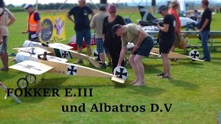 Fokker E III von Modell Hobby Keller und Albatros DV [upl. by Esylle286]