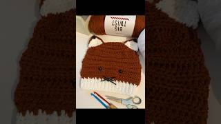 Crochet fox hat music crochet beginnercrochet [upl. by Gusba]