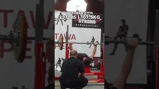 2 year bench progression shorts powerlifting [upl. by Nohtiek]