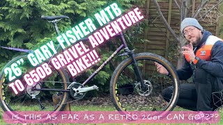 26” MTB to 650b Gravel Adventure bike conversion  custom Gary Fisher Bike [upl. by Inuat]