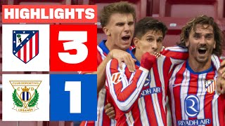 ATLÉTICO DE MADRID 3  1 CD LEGANÉS I RESUMEN LALIGA EA SPORTS [upl. by Runck]