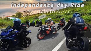 Independence day ride😱 Agartala to Assam Tiprasabiker group 🔥AbhiTheBiker [upl. by Aizirk166]