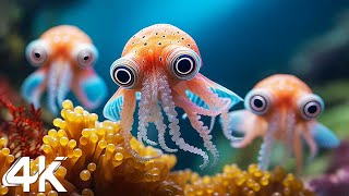 Aquarium 4K VIDEO ULTRA HD 🐠 Beautiful Coral Reef Fish  Relaxing Sleep Meditation Music [upl. by Pippy]