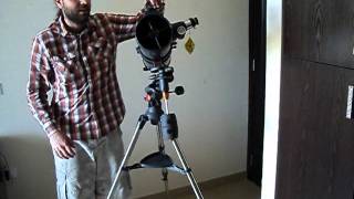 How to Install Telescope Celestron AstroMaster 130EQ And How It Works English Version [upl. by Panter]