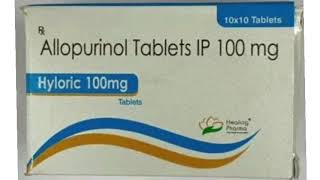 Hyloric 100mg Tablets Allopurinol Tablets IP 100 mg [upl. by Hollie]