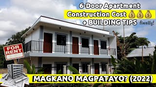 Magkano magpatayo ng 6Door Apartment  Construction Cost  TIPS [upl. by Elleynad]