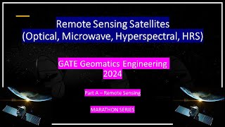 Gate Geomatics Engineering Remote Sensing Satellites Optical Microwave Hyperspectral HRS gate [upl. by Joela]