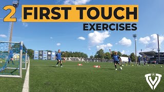 2 First Touch Exercises  Soccer  Football Exercises [upl. by Atalayah]